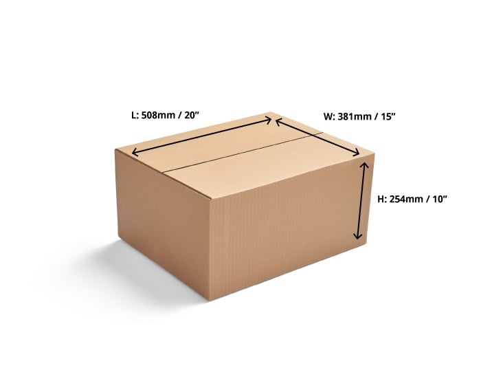 Single Wall Cardboard Boxes - 508 x 381 x 254mm