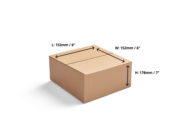 Single Wall Cardboard Boxes - 152 x 152 x 178mm